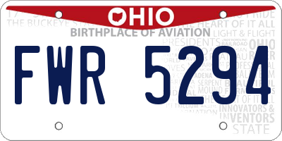 OH license plate FWR5294