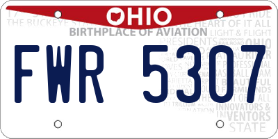 OH license plate FWR5307