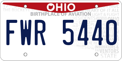 OH license plate FWR5440