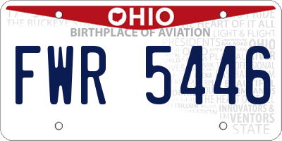 OH license plate FWR5446