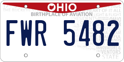 OH license plate FWR5482