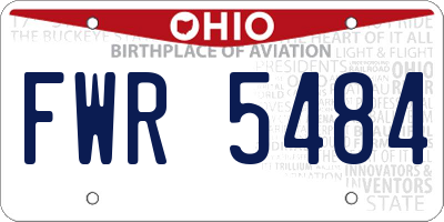 OH license plate FWR5484