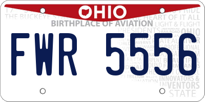 OH license plate FWR5556