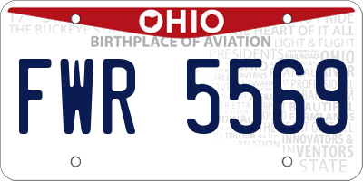 OH license plate FWR5569
