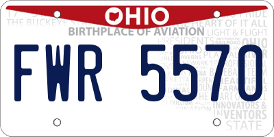 OH license plate FWR5570