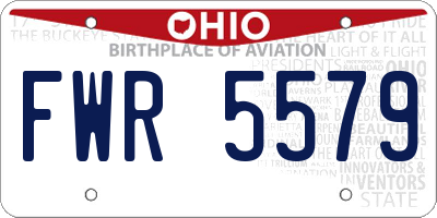OH license plate FWR5579