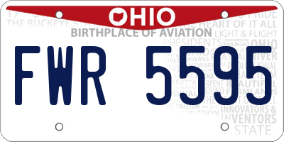 OH license plate FWR5595