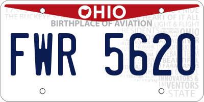 OH license plate FWR5620