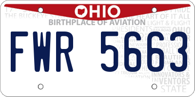 OH license plate FWR5663
