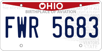OH license plate FWR5683