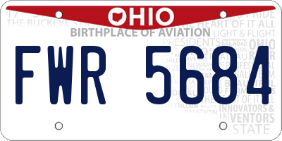 OH license plate FWR5684