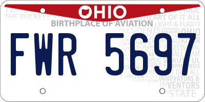 OH license plate FWR5697