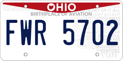 OH license plate FWR5702