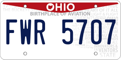 OH license plate FWR5707