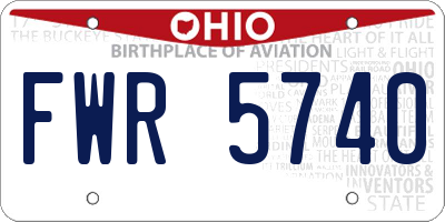 OH license plate FWR5740
