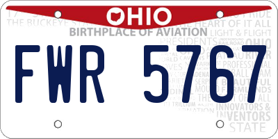 OH license plate FWR5767