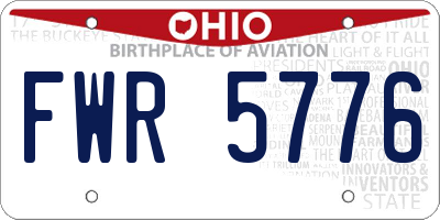 OH license plate FWR5776