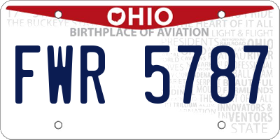 OH license plate FWR5787