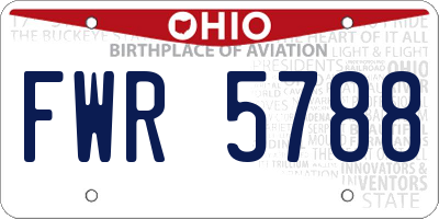 OH license plate FWR5788