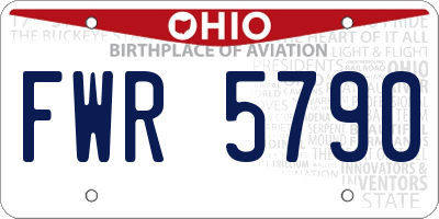 OH license plate FWR5790