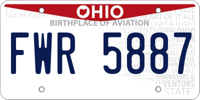 OH license plate FWR5887