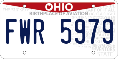 OH license plate FWR5979