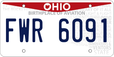 OH license plate FWR6091