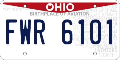 OH license plate FWR6101
