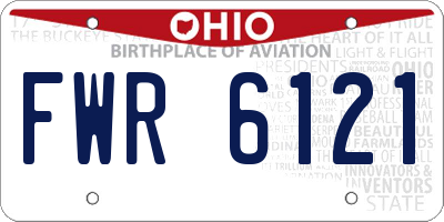 OH license plate FWR6121