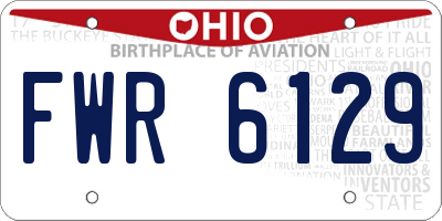 OH license plate FWR6129