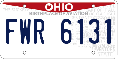OH license plate FWR6131