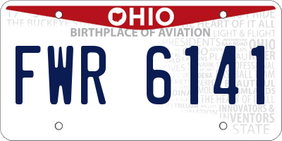 OH license plate FWR6141