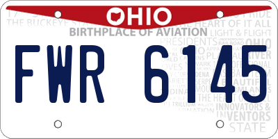 OH license plate FWR6145