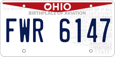 OH license plate FWR6147