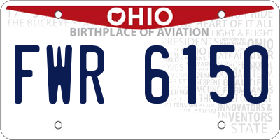 OH license plate FWR6150