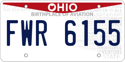OH license plate FWR6155