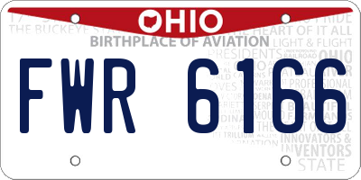 OH license plate FWR6166