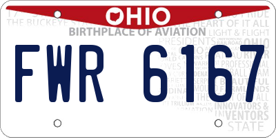 OH license plate FWR6167