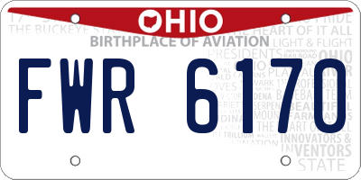 OH license plate FWR6170