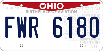 OH license plate FWR6180