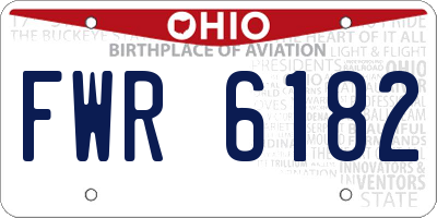 OH license plate FWR6182
