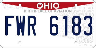 OH license plate FWR6183