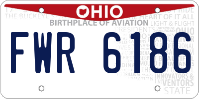 OH license plate FWR6186