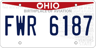 OH license plate FWR6187