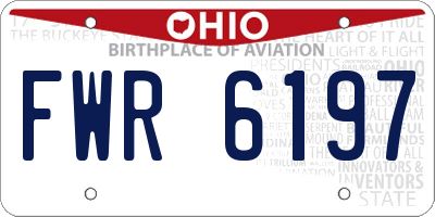 OH license plate FWR6197
