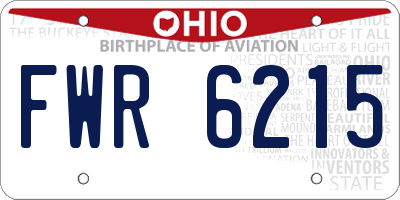 OH license plate FWR6215