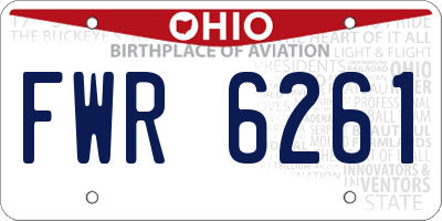 OH license plate FWR6261