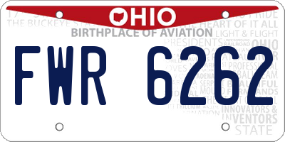 OH license plate FWR6262