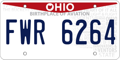OH license plate FWR6264