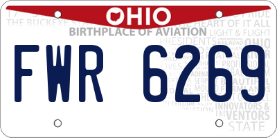 OH license plate FWR6269